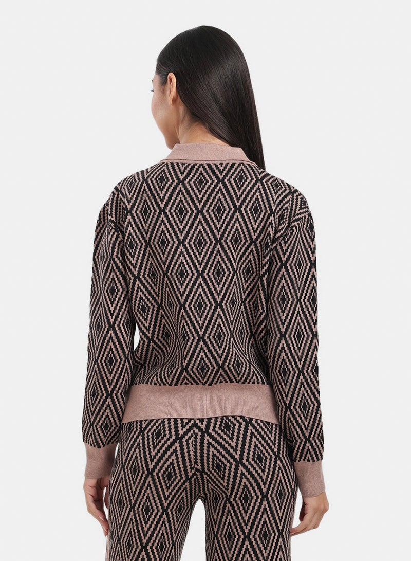 Carina Diamond Pattern Lounge Cardigan - Image 4